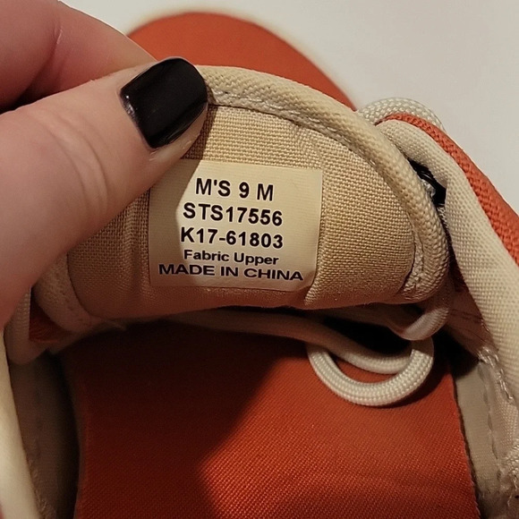 Sperry Canvas Men Size 9 Rust Color Lace Up‎ Tennis Shoe - Picture 6 of 15